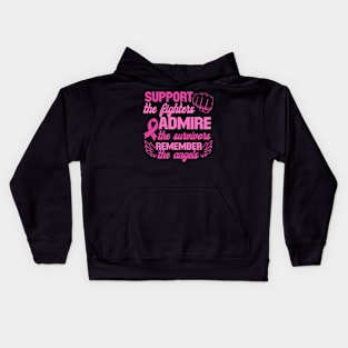 Support the fighters, admire the survivors Kids Hoodie